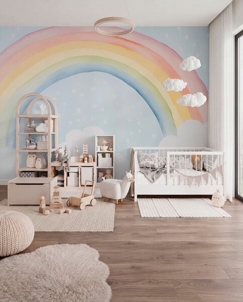 Carta da parati Arcobaleno, Carta da parati per Bambini, Carta da parati per bambini Arcobaleno, w03924 : Uwalls.it