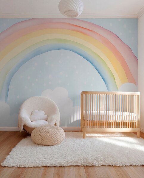 Carta da parati Arcobaleno, Carta da parati per Bambini, Carta da parati per bambini Arcobaleno, w03924 : Uwalls.it