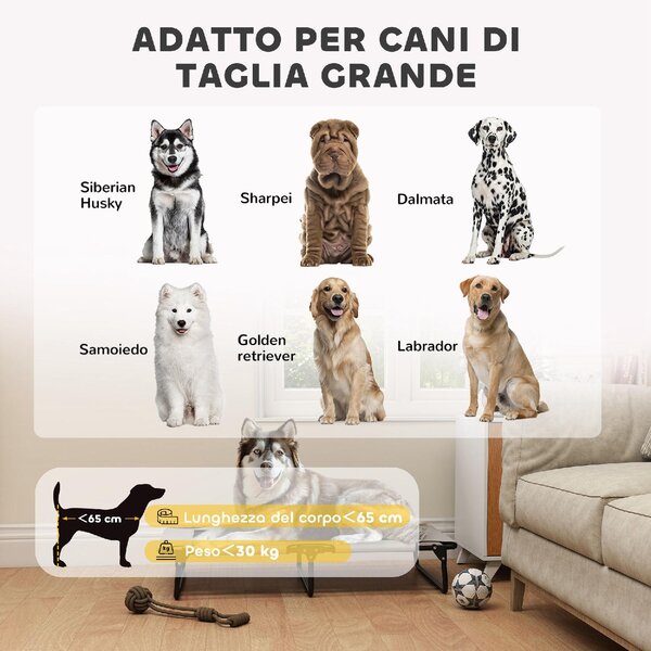 AllMyPets Letto per Cani Grandi Pieghevole con Tessuto a Rete da Interno ed Esterno 107x61x20 cm colore Grigio Chiaro - F891LG