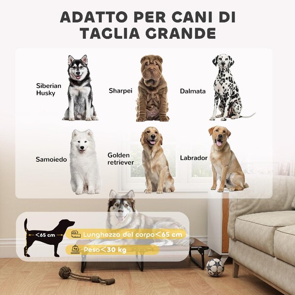 AllMyPets Letto per Cani Grandi Pieghevole con Tessuto a Rete da Interno ed Esterno 107x61x20 cm colore Marrone - F892CF