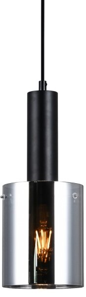 ITALUX PND-5581-1-BK+SG - Lampadario a sospensione con filo SARDO 1xE27/40W/230V nero