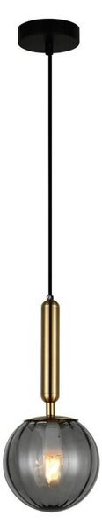 ITALUX PND-2324-1 BRO+SG - Lampadario a sospensione con filo RAVENA 1xE27/5W/230V nero/ottone