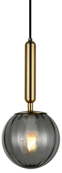 ITALUX PND-2324-1 BRO+SG - Lampadario a sospensione con filo RAVENA 1xE27/5W/230V nero/ottone