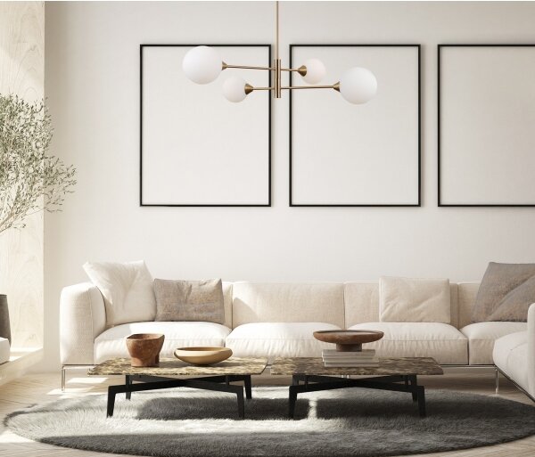 ITALUX PND-55342-4-HB - Lampadario EVORA 4xG9/5W/230V ottone
