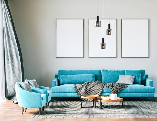 ITALUX PND-65342-3-BK+SG - Lampadario a sospensione con filo SANTIA 3xE27/40W/230V nero