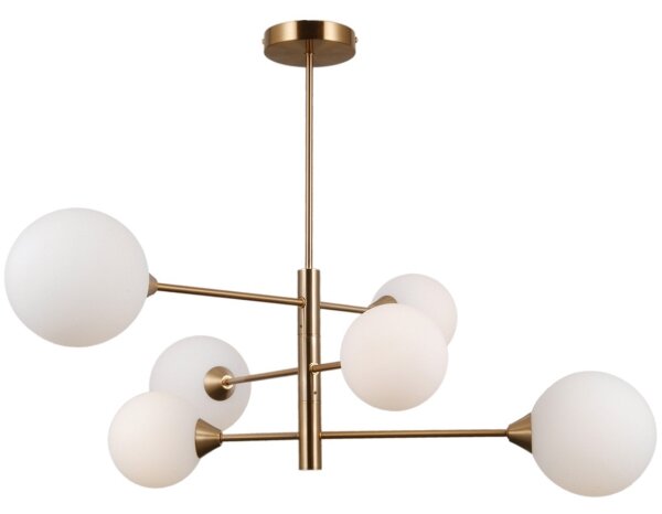 ITALUX PND-55342-6-HB - Lampadario EVORA 6xG9/5W/230V ottone su asta
