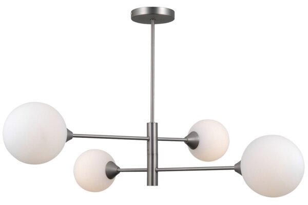 ITALUX PND-55342-4-SN - Lampadario EVORA 4xG9/5W/230V nichel