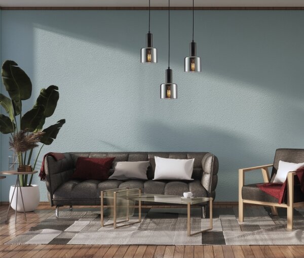 ITALUX PND-65342-1-BK+SG - Lampadario a sospensione con filo SANTIA 1xE27/40W/230V nero