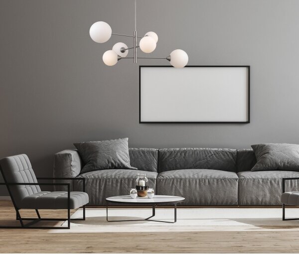 ITALUX PND-55342-6-SN - Lampadario EVORA 6xG9/5W/230V nichel