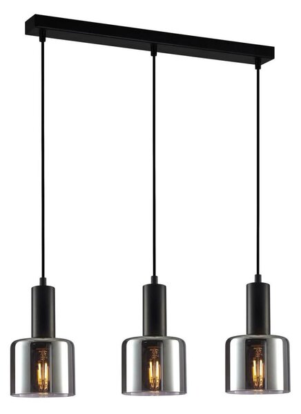ITALUX PND-65342-3-BK+SG - Lampadario a sospensione con filo SANTIA 3xE27/40W/230V nero