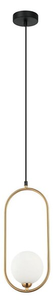 ITALUX PND-3965-1-BRO - Lampadario a sospensione con filo LUPUS 1xG9/25W/230V nero/oro
