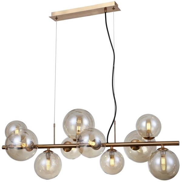 ITALUX PND-406007-10-HBR - Lampadario a sospensione con filo CANELLO 10xG9/5W/230V