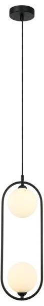 ITALUX PND-3965-2-BK - Lampadario a sospensione LUPUS 2xG9/25W/230V nero