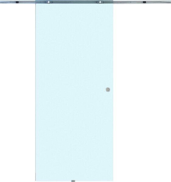 Brugel Porta Scorrevole In Vetro Smerigliato e Binario In Alluminio 77.5x205 cm - B70007
