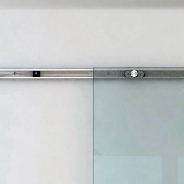 Brugel Porta Scorrevole In Vetro Smerigliato e Binario In Alluminio 77.5x205 cm - B70007