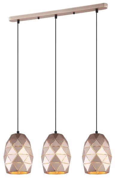 ITALUX MDM-3480/3 GD - Lampadario a sospensione con filo HARLEY 3xE27/40W/230V oro