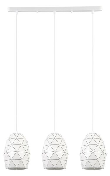 ITALUX MDM-3480/3 W - Lampadario a sospensione con filo HARLEY 3xE27/40W/230V bianco