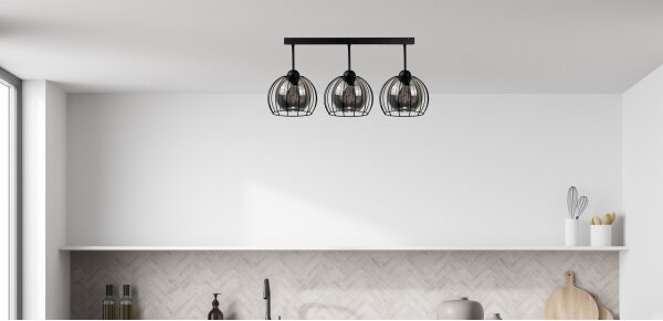 Lampadario a plafone SOLO BLACK 3xE27/60W/230V
