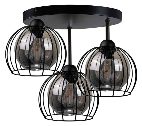 Lampadario a plafone SOLO BLACK 3xE27/60W/230V diametro 30 cm