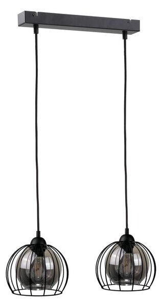 Lampadario a sospensione con filo SOLO BLACK 2xE27/60W/230V
