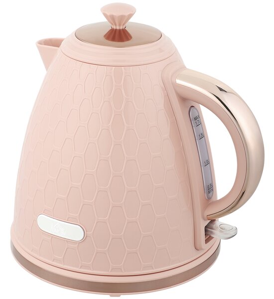 HOMCOM Bollitore elettrico 1,7L 2200W con filtro anticalcare, Rosa chiaro | Aosom Italy
