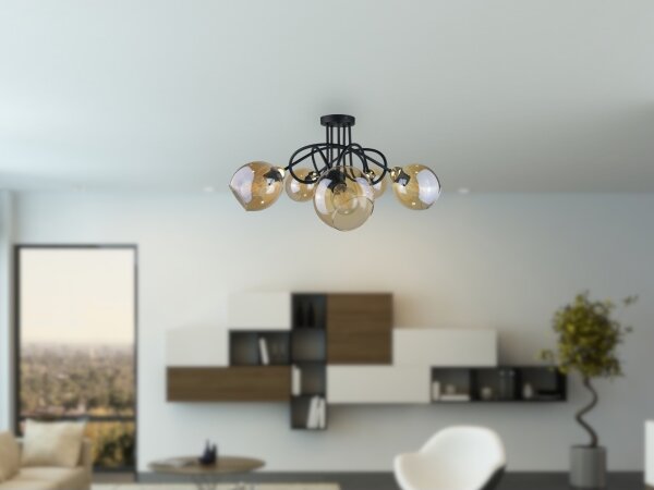 Lampadario a plafone VENUS GOLD 5xE27/60W/230V