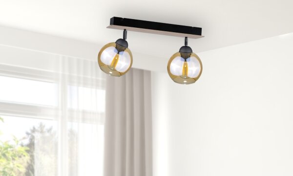 Luce Spot THEA WOOD 2xE27/60W/230V