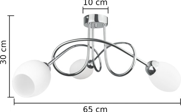 Lampadario a plafone TWIST WHITE 3xE14/40W/230V