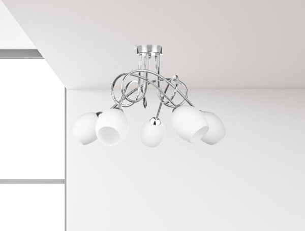 Lampadario a plafone TWIST WHITE 5xE14/40W/230V