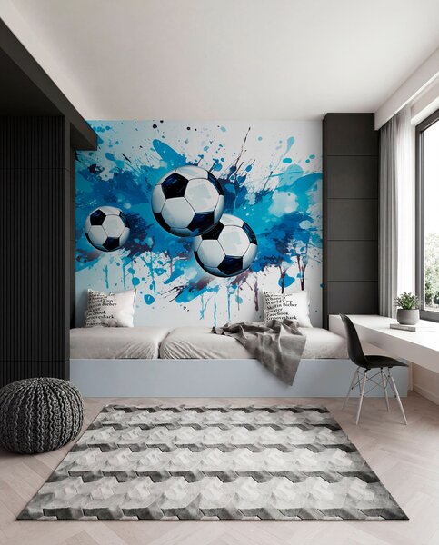 Carta da parati Palloni da calcio, Carta da parati per gli adolescenti, Carta da parati Calcio, w04373 : Uwalls.it