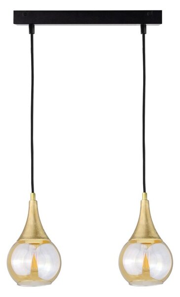 Lampadario a sospensione con filo LACRIMA HONEY 2xE27/60W/230V