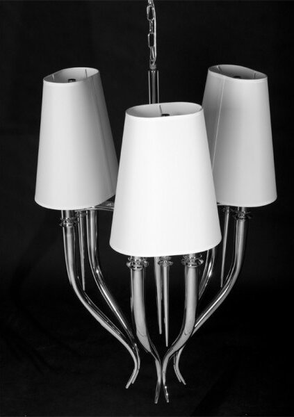 Azzardo AZ0028 - Lampadario su fune DIABLO 6xE14/11W/230V bianco