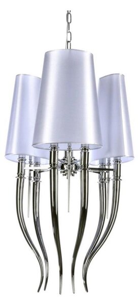 Azzardo AZ0028 - Lampadario su fune DIABLO 6xE14/11W/230V bianco