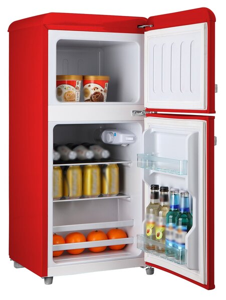 PYRAMIDEA Frigorifero Doppia Porta Capacit 100 Litri Classe Energetica E Raffreddamento Statico colore Rosso - MAMBO105R