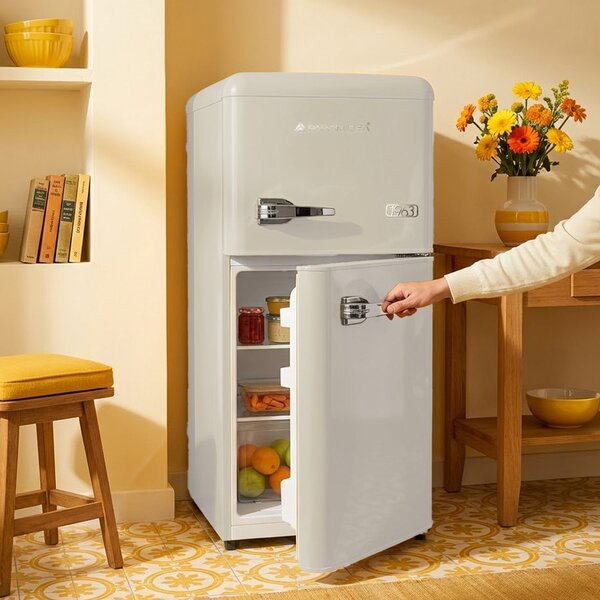 PYRAMIDEA Frigorifero Doppia Porta Capacit 100 Litri Classe energetica E Raffreddamento Statico colore Bianco - MAMBO105W