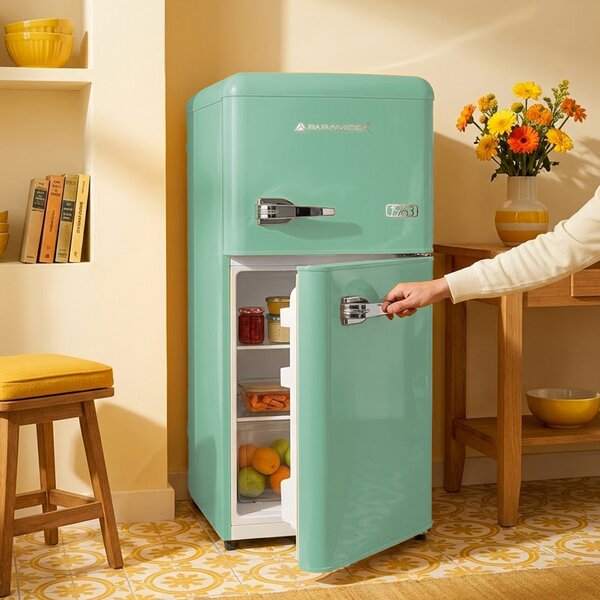 PYRAMIDEA Frigorifero Doppia Porta Capacit 100 Litri Classe Energetica E Raffreddamento Statico colore Verde - MAMBO105G