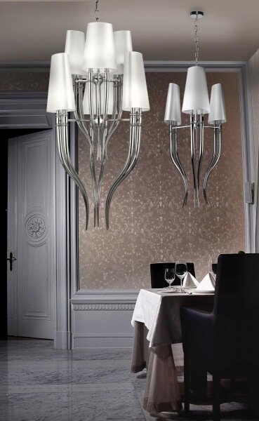 Azzardo AZ1344 - Lampadario su catena DIABLO 6xE14/11W/230V nero