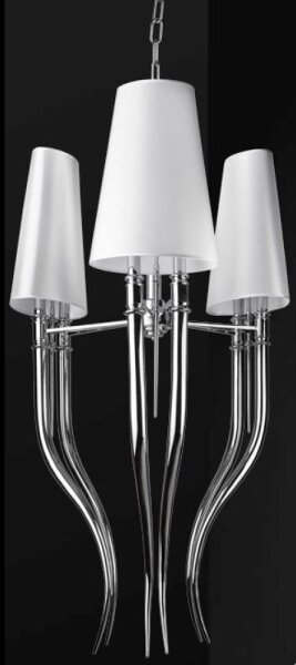Azzardo AZ1232 - Lampadario su catena DIABLO 6xE14/11W/230V bianco