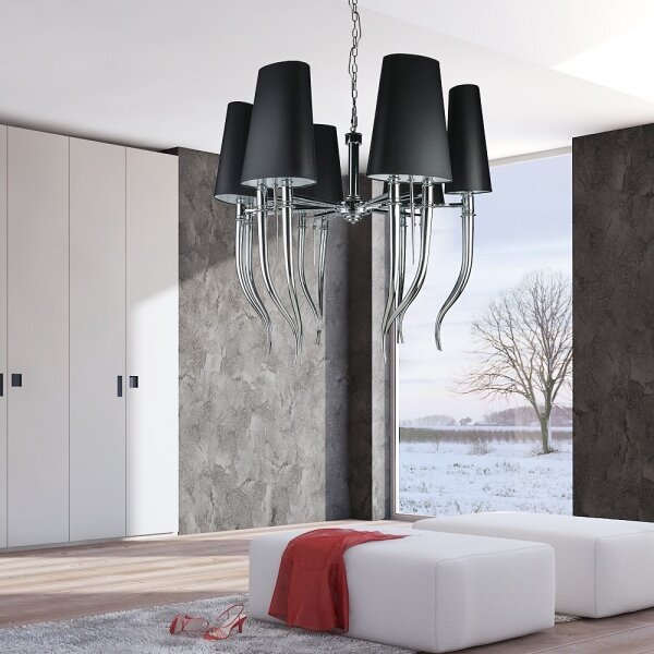 Azzardo AZ1389 - Lampadario su catena DIABLO 12xE14/11W/230V bianco