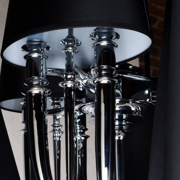 Azzardo AZ1417 - Lampadario su catena DIABLO 12xE14/11W/230V nero
