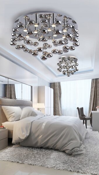 Azzardo AZ2541 - Plafoniera LUVIA 6xGU10/40W/230V