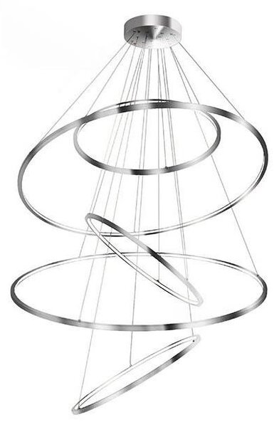 Azzardo AZ3417 - Lampadario LED dimmerabile su filo WHEEL LED/190W/230V cromo lucido