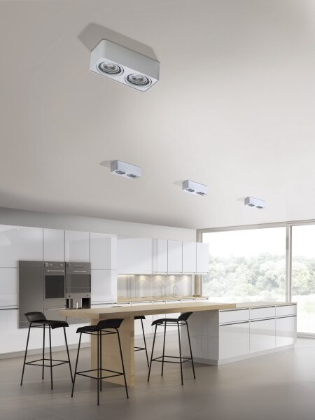 Azzardo AZ4132 - Faretto PAOLA 2xGU10-ES111/16W/230V bianco