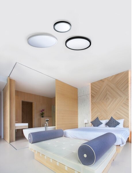 Azzardo AZ4256 - Plafoniera LED MALTA LED/48W/230V d. 60 cm 4000K nero