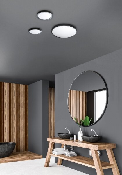 Azzardo AZ4256 - Plafoniera LED MALTA LED/48W/230V d. 60 cm 4000K nero
