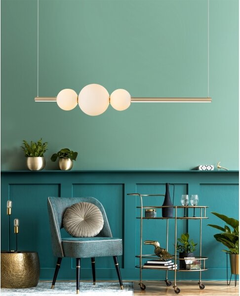 Azzardo AZ4427 - Lampadario LED dimmerabile su corda SANDRA LED/48W/230V oro