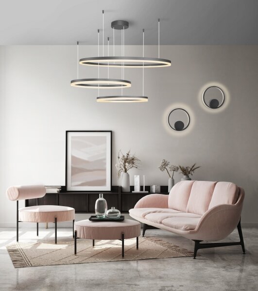Azzardo AZ4707 - Lampadario LED su corda HALO LED/130W/230V nero