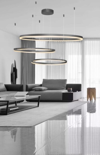 Azzardo AZ4707 - Lampadario LED su corda HALO LED/130W/230V nero