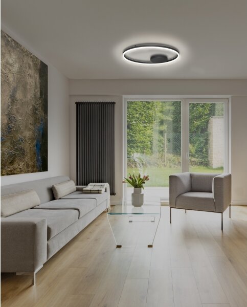 Azzardo AZ4703 - Plafoniera LED HALO LED/55W/230V nero