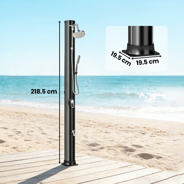 Outsunny Doccia solare 40 L con soffione e temperatura regolabile | Aosom Italy